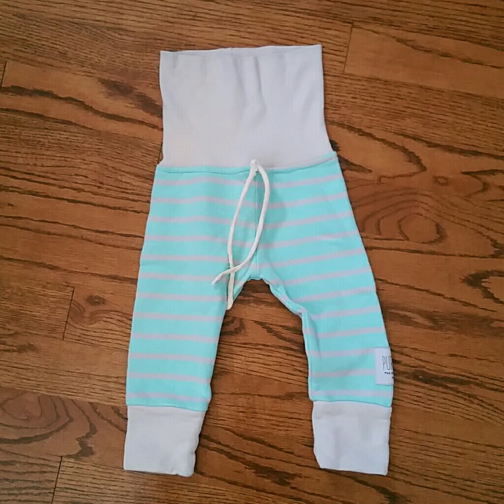 Purl Lamb Mint stripe Pants Size 6-12 months
